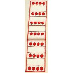 Borduurpakket tafelband rode appels Haandarbejdets Fremme 16-4056