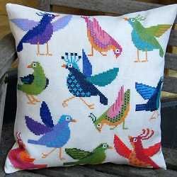 Borduurpakket Kussen duiven Haandarbejdets Fremme 20-6921.01