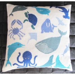Borduurpakket Kussen zeeleven Haandarbejdets Fremme 20-6956