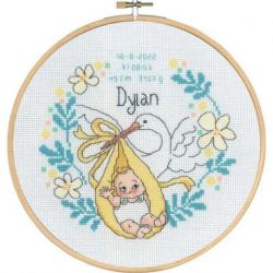 Borduurpakket geboortetegel Dylan Permin 92-9862