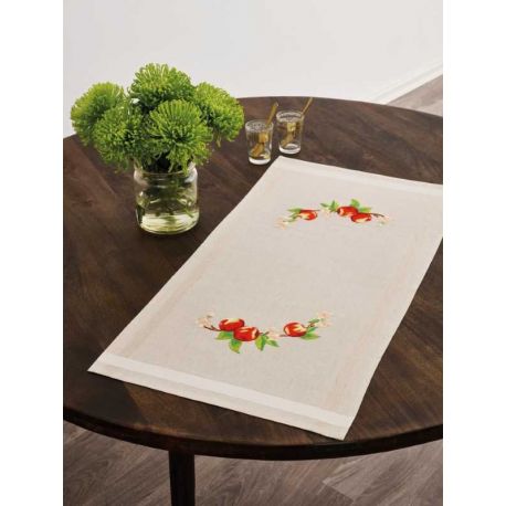 Borduurpakket loper appels in krans Permin 63-2712