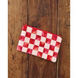 Borduurpakket tasje rode blokjes PERMIN 19-3452