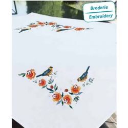 Borduurpakket dekservet rozen en mezen Brodelia 509-9104