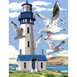 Voorbedrukt stramien vuurtoren Margot 133-3606