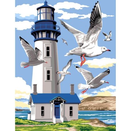 Voorbedrukt stramien vuurtoren Margot 133-3606