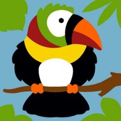 Borduurpakket voorbedrukt kaketoe Margot 1435-241