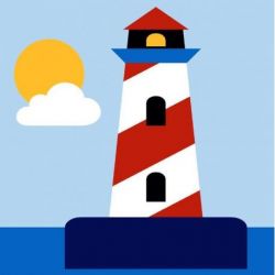 Borduurpakket voorbedrukt vuurtoren Margot 1435-245