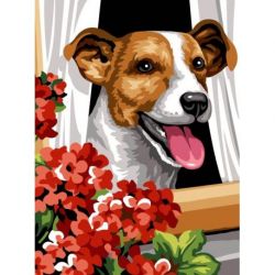 Voorbedrukt stramien hond Margot 153-1473