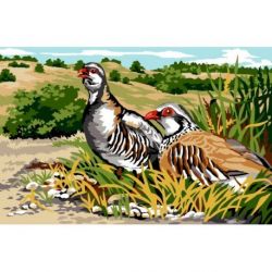 Voorbedrukt stramien patrijzen Margot 163-4342