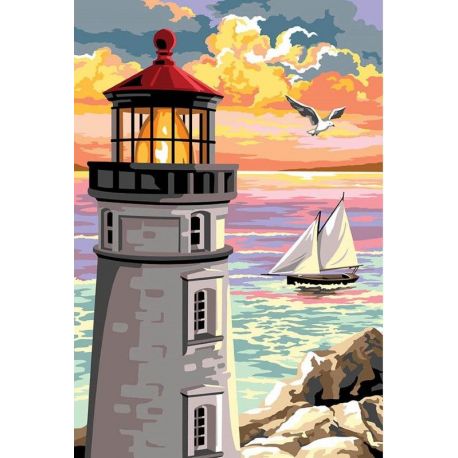 Voorbedrukt stramien vuurtoren Margot 163-4349