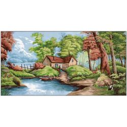 Voorbedrukt stramien bospad Margot 170-09