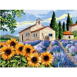 Voorbedrukt stramien Provencaalse hoeve Margot 170-14