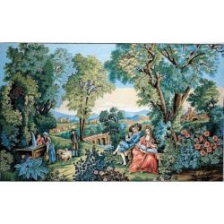 Voorbedrukt stramien romantiek in het groen XVIIe eeuw Margot 253-2913