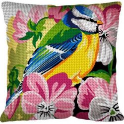 Borduurpakket voorbedrukt Kussen koolmees Margot 273-846