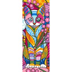 Voorbedrukt stramien gekleurde poes Margot 62U-275