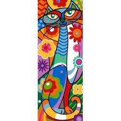 Voorbedrukt stramien gekleurde poes Margot 62U-276