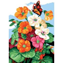 Voorbedrukt stramien bloemen Margot 72U-2339