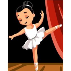 Borduurpakket voorbedrukt danseres Margot 766-6024210