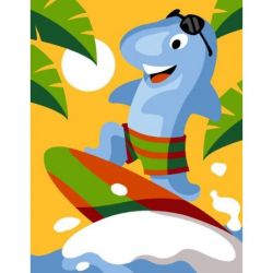 Borduurpakket voorbedrukt surfer Margot 766-6024227