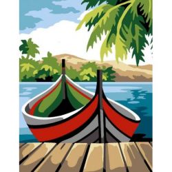 Borduurpakket voorbedrukt sloep Margot 766-6024239