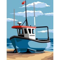 Borduurpakket voorbedrukt vissersboot Margot 766-6024249