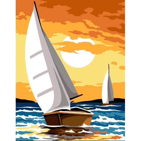 Borduurpakket voorbedrukt zeilboot Margot 766-6024251