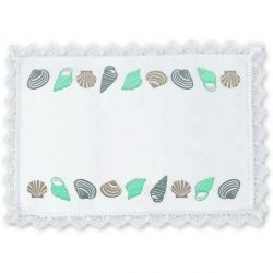 Borduurpakket voorbedrukt kleedje schelpen Margot Broderie 1021-9107