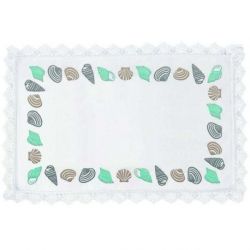 Borduurpakket voorbedrukt kleedje schelpen Margot Broderie 1022-9107