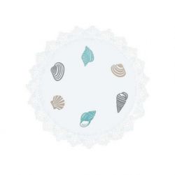 Borduurpakket voorbedrukt kleedje schelpen Margot Broderie 1773-9107
