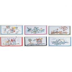 Borduurpakket voorbedrukt servetten opbergzakje - set van 6 Margot broderie 1889-15b