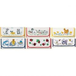 Borduurpakket voorbedrukt servetten opbergzakje - set van 6 Margot broderie 1889-21