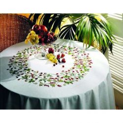 Borduurpakket voorbedrukt tafelkleed Rode vruchten Margot broderie 20420-8822 vzk