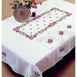 Borduurpakket voorbedrukt servet rozen Margot broderie 21000-8774