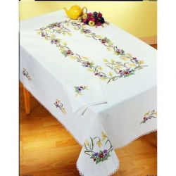 Borduurpakket voorbedrukt servet Anemonen Margot broderie 21000-9078