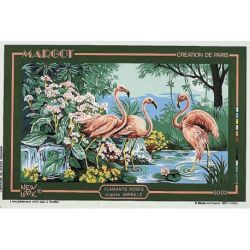 Borduurpakket voorbedrukt Flamants roses Margot kit 105-5002