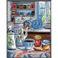 Borduurpakket voorbedrukt Cuisine dautrefois Margot kit 135-3438