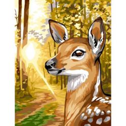 Borduurpakket voorbedrukt ree Margot kit 135-3598