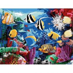 Borduurpakket voorbedrukt Aquarium Margot kit 152-47
