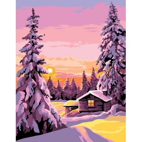 Borduurpakket voorbedrukt winters sprookje Margot kit 154-58