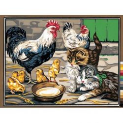 Borduurpakket voorbedrukt Les petits curieux Margot kit 155-1331