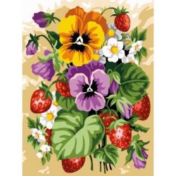 Borduurpakket voorbedrukt fruitboeket Margot 155-1429