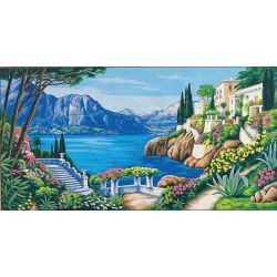 Borduurpakket voorbedrukt droomvillas Margot kit 172-06