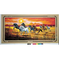 Borduurpakket voorbedrukt paarden Margot kit 175-3005
