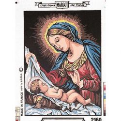 Borduurpakket voorbedrukt maagd Margot kit 74-2160