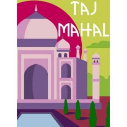 Borduurpakket voorbedrukt Taj Mahal Margot kit 74-2373