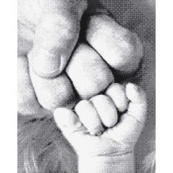 Borduurpakket geboortetegel handjes Marie Coeur 4087-1965