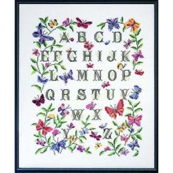 Borduurpakket vlinder ABC Princesse 437