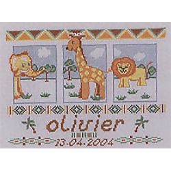 Borduurpakket geboortetegel savanne Princesse 5544