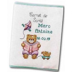 Borduurpakket gezondheidsboek-omslag beren Princesse 5667