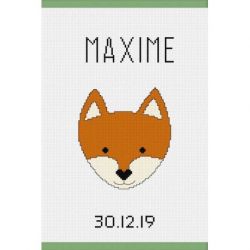 Borduurpakket gezondheidsboek-omslag kleine vos Princesse 5716